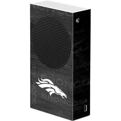 NFL Denver Broncos Black & White Xbox Series S Console Skin